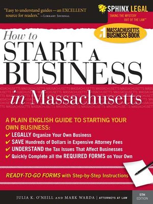 cover image of How to Start a Business in Massachusetts